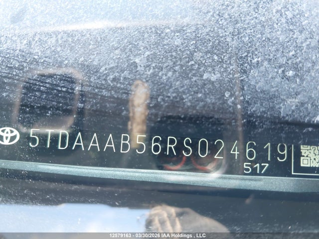 12579163 :رقم المزاد ، 5TDAAAB56RS024619 vin ، 2024 Toyota Grand Highlander Xle/limited/platinum مزاد بيع