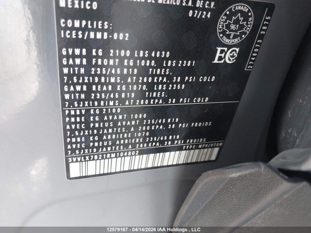 3VVLX7B21RM104802 Volkswagen TAOS SE