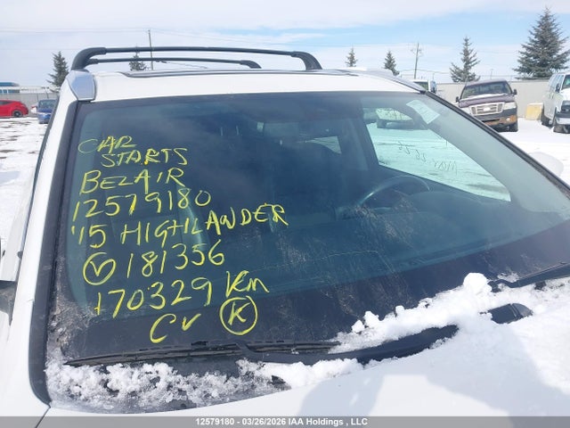 12579180 :رقم المزاد ، 5TDDKRFH5FS181356 vin ، 2015 Toyota Highlander Limited/ltd Platinum مزاد بيع