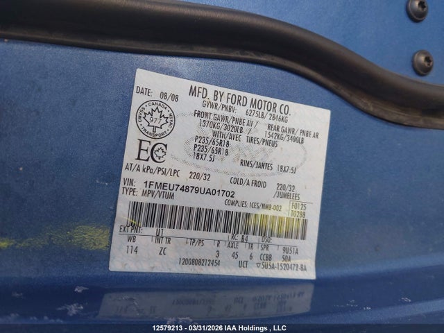 Aukcja sprzedaży 2009 Ford Explorer Eddie Bauer, vin: 1FMEU74879UA01702, numer aukcji: 12579213