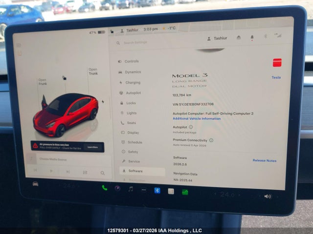 Продажа на аукционе авто 2022 Tesla Model 3, vin: 5YJ3E1EB0NF332706, номер лота: 12579301
