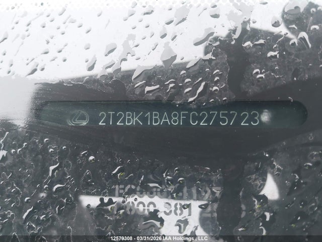 12579308 :رقم المزاد ، 2T2BK1BA8FC275723 vin ، 2015 Lexus Rx 350 Sportdesign مزاد بيع