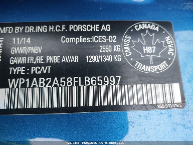 WP1AB2A58FLB65997 Porsche MACAN S