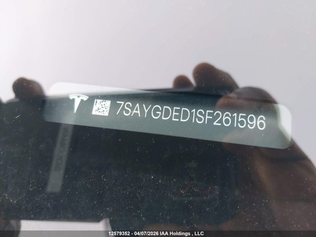 Aukcja sprzedaży 2025 Tesla Model Y Long Range, vin: 7SAYGDED1SF261596, numer aukcji: 12579352