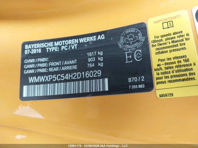 Mini 3 Door Cooper 2017 WMWXP5C54H2D16029 Image 9