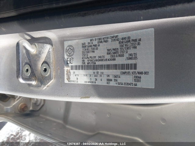 Продажа на аукционе авто 2014 Ford Escape Se, vin: 1FMCU9G99EUE43088, номер лота: 12579387