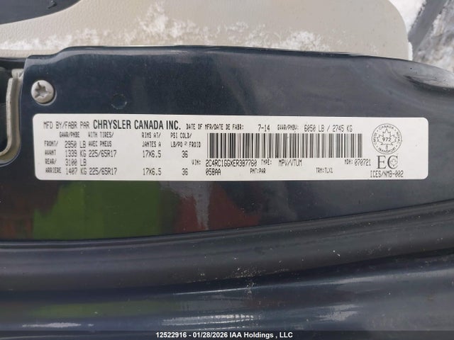 2C4RC1GGXER387760 Chrysler Town &amp; Country Limited