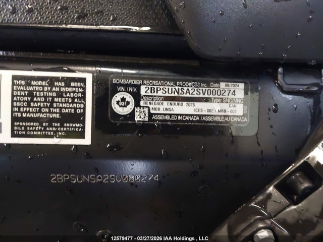 Skidoo Renegade 2025 2BPSUNSA2SV000274 Image 13