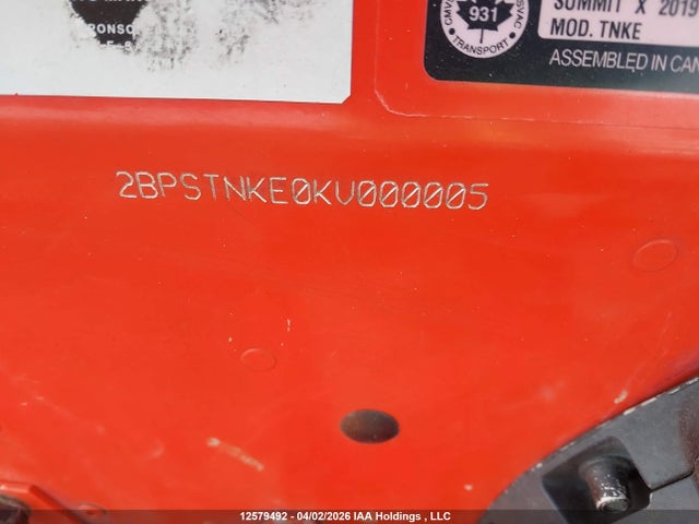 Продаж на аукціоні авто 2019 Bombardier , vin: 2BPSTNKE0KV000005, номер лоту: 12579492