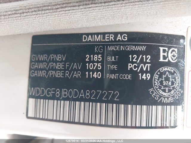 Продажа на аукционе авто 2013 Mercedes-benz C 350 4matic, vin: WDDGF8JB0DA827272, номер лота: 12579514