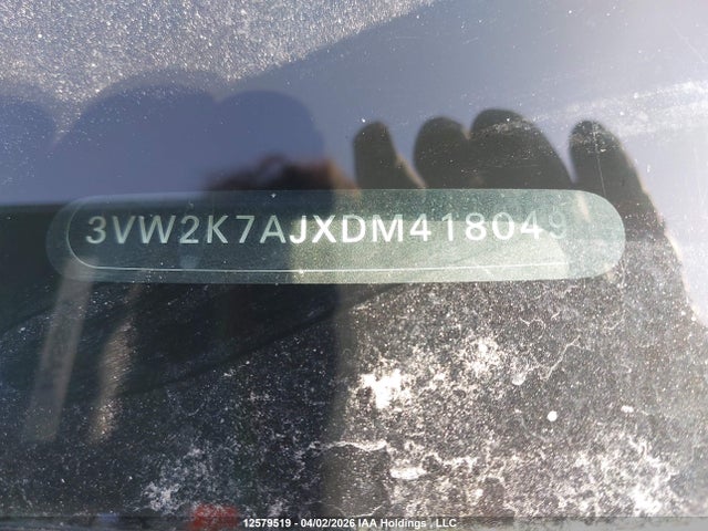 12579519 :رقم المزاد ، 3VW2K7AJXDM418049 vin ، 2013 Volkswagen Jetta مزاد بيع