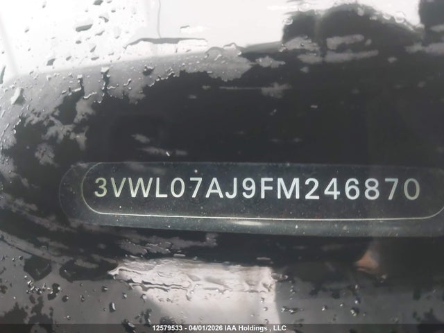 3VWL07AJ9FM246870 Volkswagen JETTA SEL