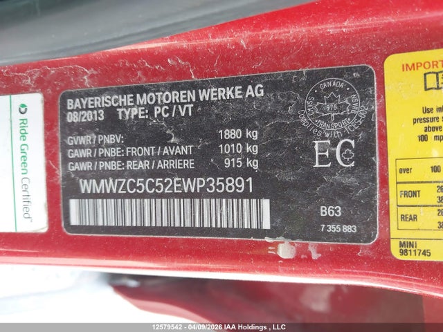 WMWZC5C52EWP35891 Mini Countryman Cooper S