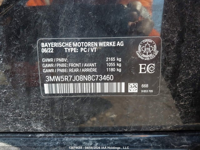 3MW5R7J08N8C73460 BMW 330i Xdrive