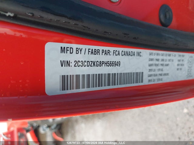 2C3CDZKG8PH566949 Dodge Challenger Gt Awd