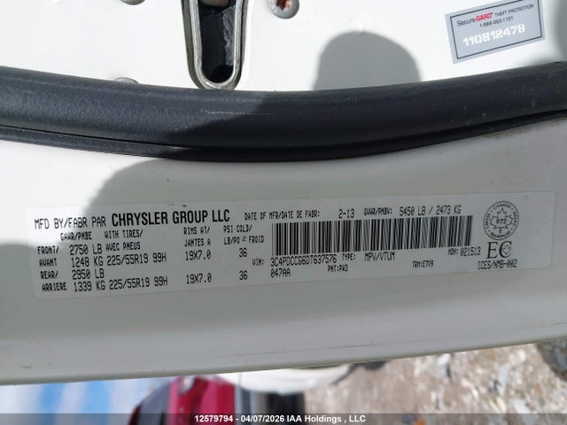 Продаж на аукціоні авто 2013 Dodge Journey Sxt/crew, vin: 3C4PDCCG6DT637576, номер лоту: 12579794