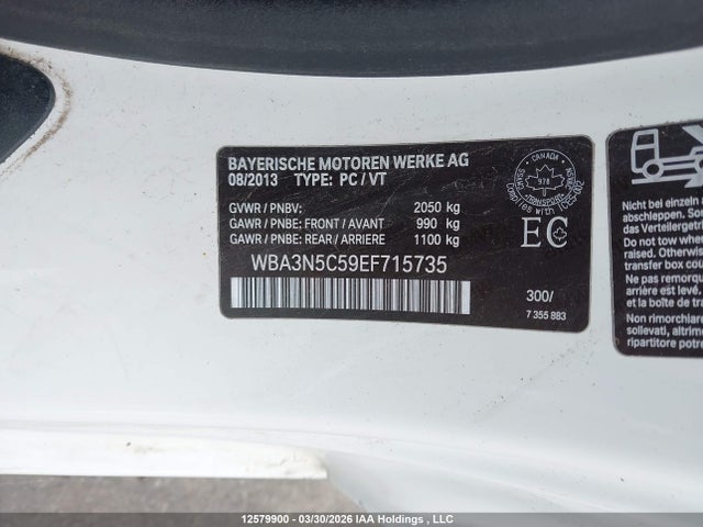 12579900 :رقم المزاد ، WBA3N5C59EF715735 vin ، 2014 Bmw 428 Xi مزاد بيع