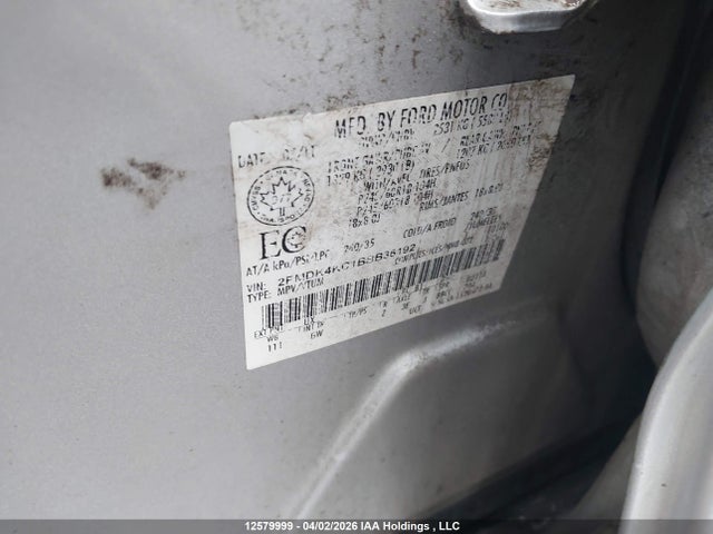 Продажа на аукционе авто 2011 Ford Edge Limited, vin: 2FMDK4KC1BBB36192, номер лота: 12579999
