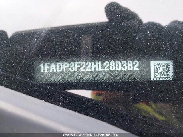 12580237 :رقم المزاد ، 1FADP3F22HL280382 vin ، 2017 Ford Focus مزاد بيع