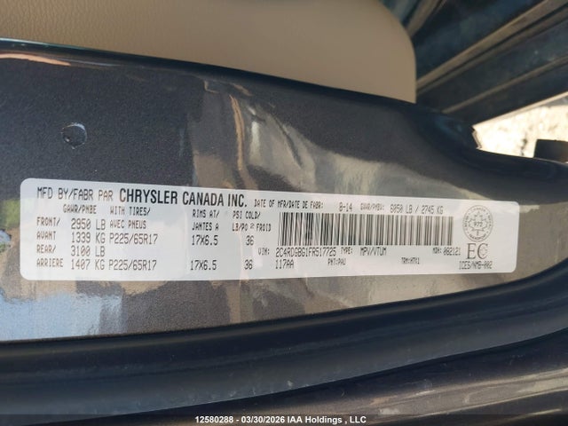 Dodge Grand Caravan Se 2015 2C4RDGBG1FR517725 Image 9