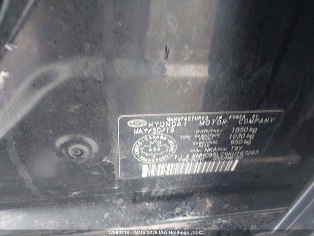 KMHC85LC9KU167263 Hyundai Ioniq Hybrid Preferred