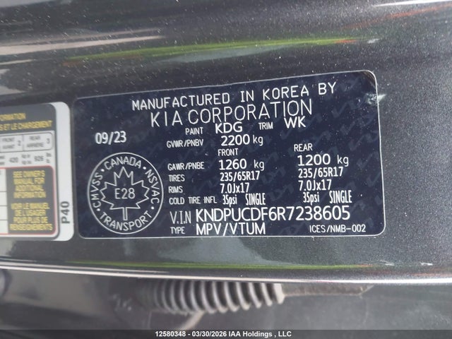 Aukcja sprzedaży 2024 Kia Sportage Lx/x-line, vin: KNDPUCDF6R7238605, numer aukcji: 12580348