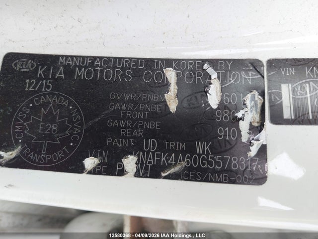 Aukcja sprzedaży 2016 Kia Forte 1.8l Lx/1.8l Lx+, vin: KNAFK4A60G5578317, numer aukcji: 12580368