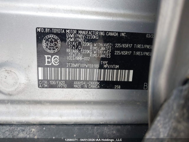 2023 Toyota Rav4 Hybrid Le მანქანა იყიდება აუქციონზე, vin: 2T3BWRFVXPW159189, აუქციონის ნომერი: 12580371