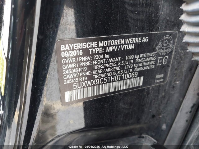 5UXWX9C51H0T10069 BMW X3 2.8i