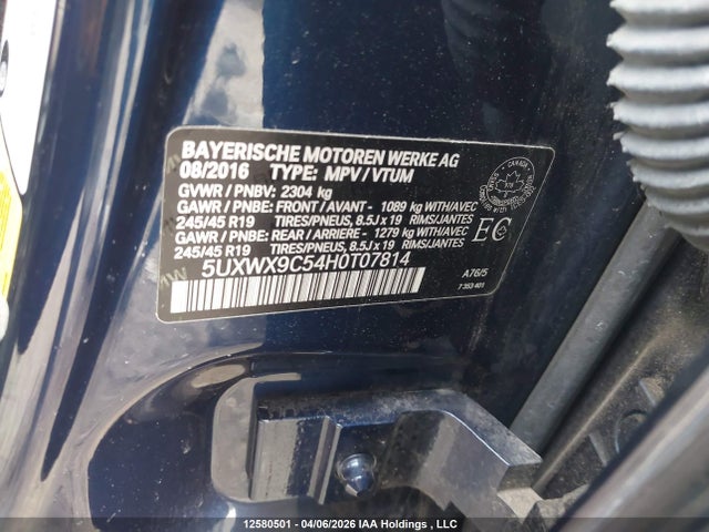 5UXWX9C54H0T07814 BMW X3 Xdrive28i