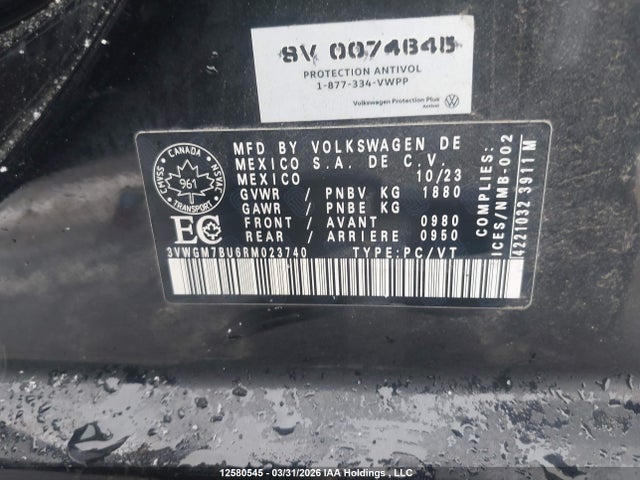 3VWGM7BU6RM023740 Volkswagen JETTA SEL