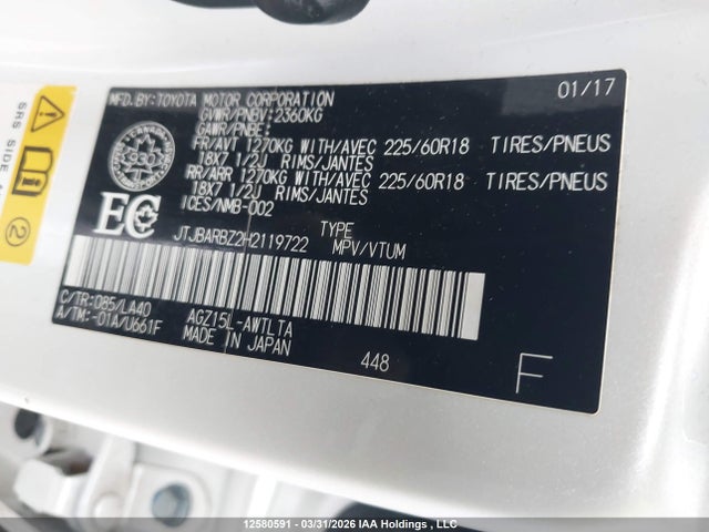 JTJBARBZ2H2119722 Lexus Nx 200t 200t
