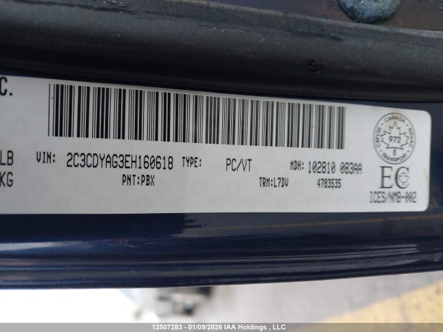 Aukcja sprzedaży 2014 Dodge Challenger Sxt, vin: 2C3CDYAG3EH160618, numer aukcji: 12507283