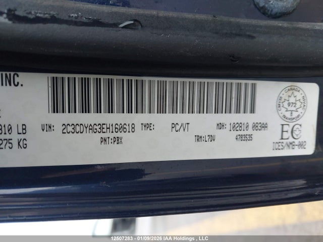Aukcja sprzedaży 2014 Dodge Challenger Sxt, vin: 2C3CDYAG3EH160618, numer aukcji: 12507283