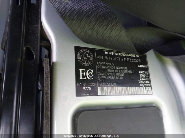 Aukcja sprzedaży 2020 Mercedes-benz Sprinter 3500 High Roof V6, vin: W1Y5ECHY1LP222525, numer aukcji: 12553076