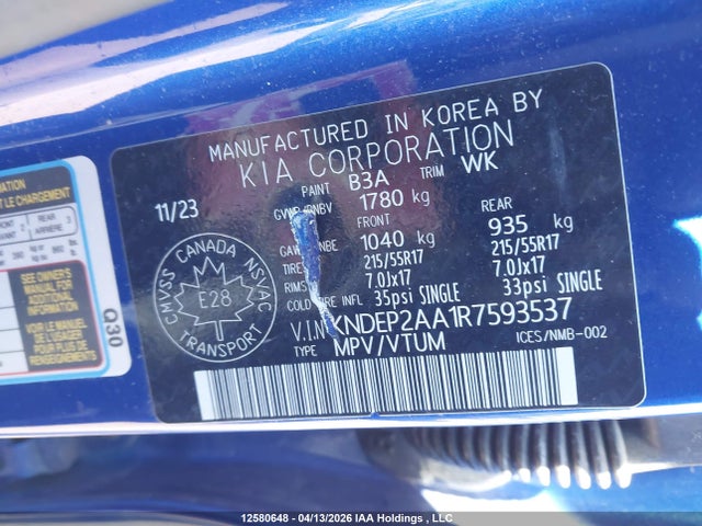 KNDEP2AA1R7593537 KIA Seltos Lx