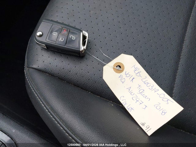 Aukcja sprzedaży 2018 Volkswagen Tiguan Comfortline, vin: 3VV2B7AX7JM179676, numer aukcji: 12580660
