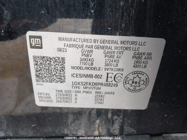 GMC Yukon Xl Sle 2023 1GKS2FKD9PR488249 Image 18