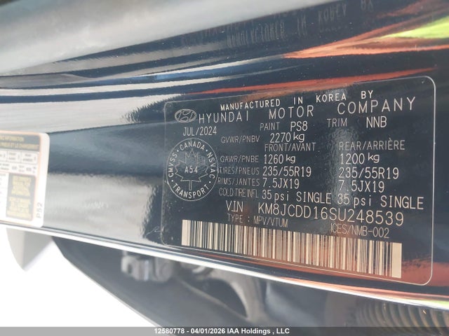 KM8JCDD16SU248539 Hyundai Tucson Ultimate Hybrid Awd