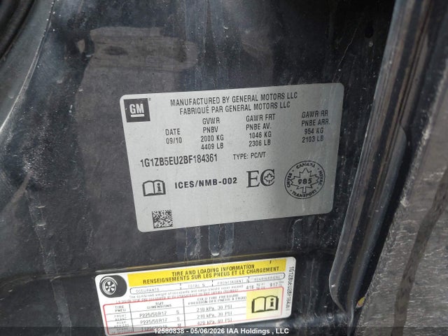 Продаж на аукціоні авто 2011 Chevrolet Malibu Ls, vin: 1G1ZB5EU2BF184361, номер лоту: 12580838