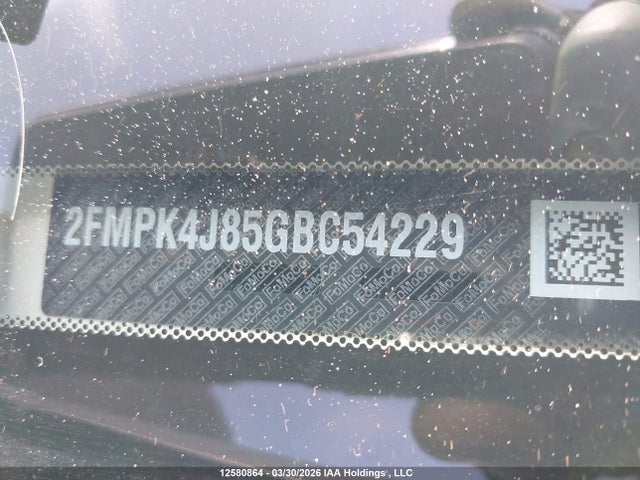 12580864 :رقم المزاد ، 2FMPK4J85GBC54229 vin ، 2016 Ford Edge Sel مزاد بيع
