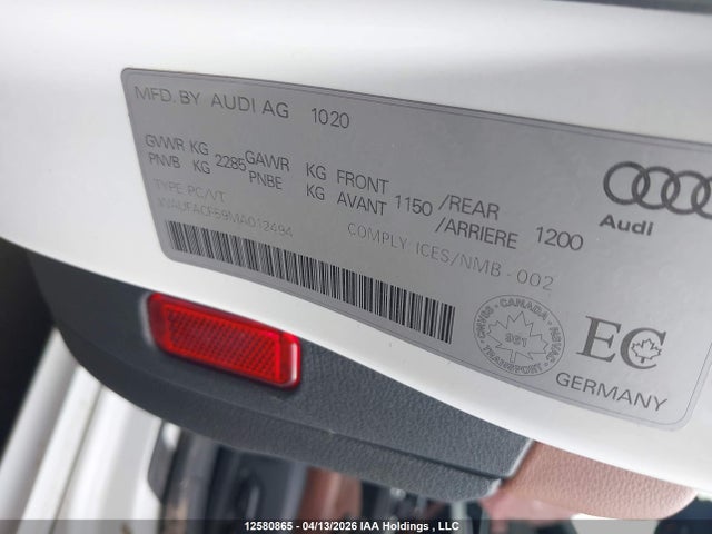 WAUFACF59MA012494 Audi A5 2.0t Progressiv