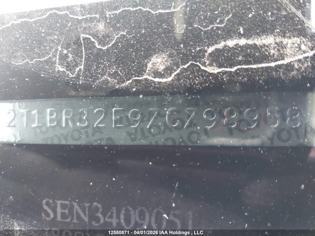 12580871 :رقم المزاد ، 2T1BR32E97C798958 vin ، 2007 Toyota Corolla Ce/le/sport مزاد بيع