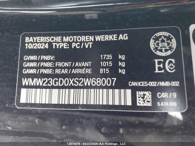 WMW23GD0XS2W68007 Mini 3 Door Cooper S