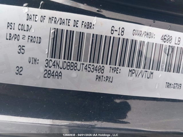 3C4NJDBB8JT453408 Jeep Compass North