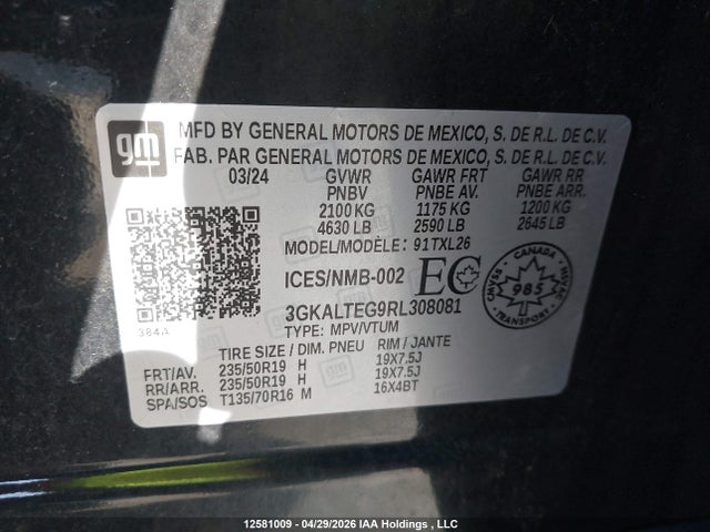 3GKALTEG9RL308081 GMC Terrain Sle