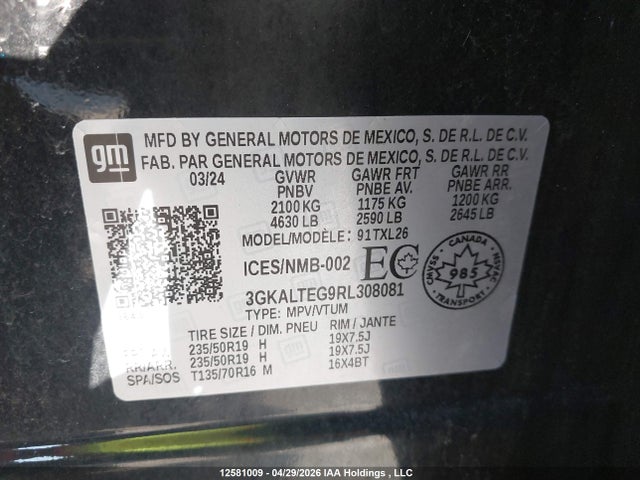 3GKALTEG9RL308081 GMC Terrain Sle