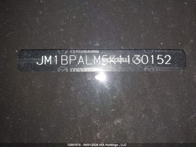 12581015 :رقم المزاد ، JM1BPALM5K1130152 vin ، 2019 Mazda 3 Preferred Plus مزاد بيع