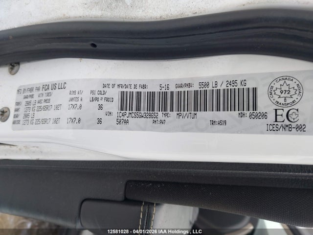 Aukcja sprzedaży 2016 Jeep Cherokee North, vin: 1C4PJMCS5GW328652, numer aukcji: 12581028
