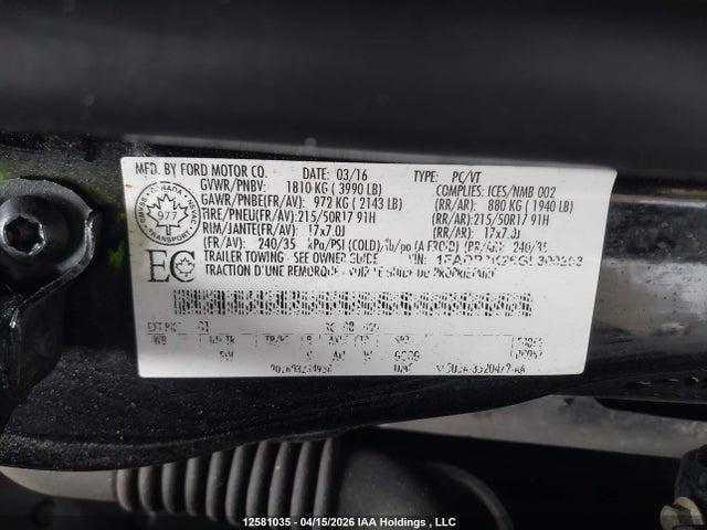 Продажа на аукционе авто 2016 Ford Focus Se, vin: 1FADP3K26GL300203, номер лота: 12581035
